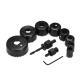 11PCS CUTTER SET Round Circular Drill Cutting Case Kit MetalAlloy Wood