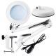 10x Magnifying Desk Lamp With LED Lighting, Including Base And Clamp
