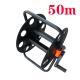50m Portable Reinforced Tough Garden Hose Pipe Reel Cart Trolley Free Standing