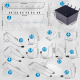 278-Piece Pegboard Organizer Kit, Wall-Mounted Tool Storage Kit, Ideal For Workshops, Garages, Warehouses, And More