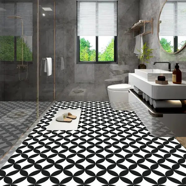 20pcs Self-Adhesive PVC Floor Tiles 7.9 X 7.9 Inch Peel And Stick Waterproof Flooring Strips Non-Slip DIY Floor Tiles Suitable For Intchen Living Room Covers 4.3 Square Feet Easy Installation Removabl
