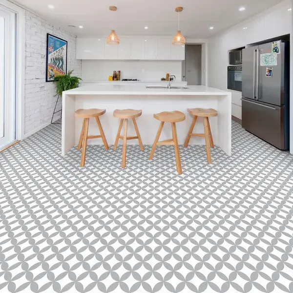 20pcs Self-Adhesive Floor Tiles, 7.9 X 7.9 Inch PVC Self-Adhesive Waterproof Flooring Strips, Waterproof Lip Features, DIY Suitable For Bathroom, Living Room, Covers 4.3 Square Feet