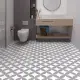 20pcs Self-Adhesive Floor Tiles, 7.9 X 7.9 Inch PVC Self-Adhesive Waterproof Flooring Strips, Waterproof Lip Features, DIY Suitable For Bathroom, Living Room, Covers 4.3 Square Feet