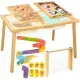 Sensory Table For Toddlers Activity Table With Storage Bins Launch Chess Maze Adventures Indoor Outdoor Play Sand And Water Table Wooden Sensory Table For Drawing Studying Dining