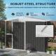 8 X 4ft Outdoor Garden Shed, Metal Shed With Air Vents And Lock For Backyard, Garden, Patio, Dark Gray