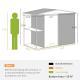 8 X 4ft Outdoor Garden Shed, Metal Shed With Air Vents And Lock For Backyard, Garden, Patio, Dark Gray