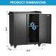 Metal Storage Cabinet With Wheels Rolling Storage Cabinet With 2 Doors And Adjustable Shelves