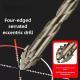 6PCS 4-Blade Saw Tooth Eccentric Drill Bit Four-Edge Serrated Drill Bits Alloy