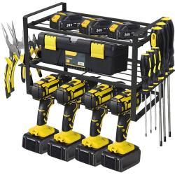 Power Tool Storage Electric Drill Rack Wall Mount Workshop Garage Tool Organizer