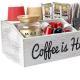 Wooden Grid Coffee Pod Storage Box Desktop Organizer