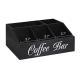 Wooden Grid Coffee Pod Storage Box Desktop Organizer