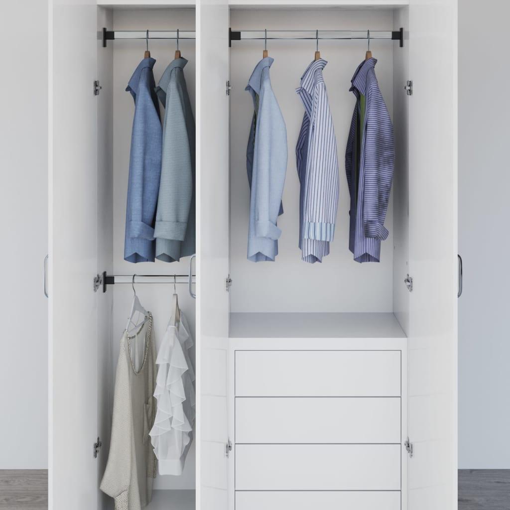   Telescopic Clothes Rails, 2 pcs., Silver, 58-100 cm