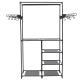   Clothes Rack Steel and Non-woven Fabric 87x44x158 cm Black