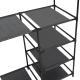   Clothes Rack Steel and Non-woven Fabric 87x44x158 cm Black