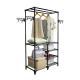   Clothes Rack Steel and Non-woven Fabric 87x44x158 cm Black