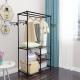  Clothes Rack Steel and Non-woven Fabric 87x44x158 cm Black