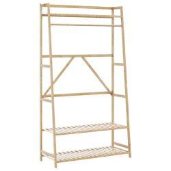   Clothes Rack with Shelves 110x40x180 cm Bamboo