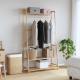   Clothes Rack with Shelves 110x40x180 cm Bamboo