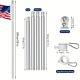 Wall Hanging Outdoor 18 M 6ft Five Sections Stainless Steel Flagpoles