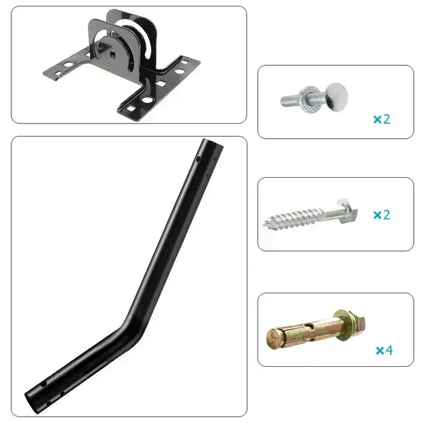 G01 Universal 180Adjustable TV Antenna J-Pole Aerial Bracket Black