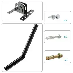 G01 Universal 180Adjustable TV Antenna J-Pole Aerial Bracket Black