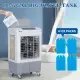 3 In 1 Portable Evaporative Cooler,Indoor,Outdoor,2647CFM Personal Air Cooler With Remote Control ,10.57 Gal Large Water Tank & Scroll Casters, 4 Ice Packs,White And Gray