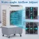3 In 1 Portable Evaporative Cooler,Indoor,Outdoor,2647CFM Personal Air Cooler With Remote Control ,10.57 Gal Large Water Tank & Scroll Casters, 4 Ice Packs,White And Gray