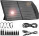Portable Solar Panel  Watt Foldable Solar Panel Charger For Power Station, USB DC Devices 18V Output10 Connectors  High Efficiency IP68 Waterproof For Camping Outdoor RV Cloudy