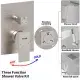 Male NPT Brushed Nickel Shower System, 12 Inch Shower Fixtures Rain Shower Head With Handheld Shower Spray, Wall Mount[Unable Ship Weekends, TK/TEMU Only For Pickup]