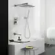 Male NPT Folding Bathtub Shower Faucet Rain Shower Head System With Bath Tub Faucet Set And Handheld For Bathroom Brushed Nickel 3 Function Unable Ship Weekends TK AND TEMU Only For Pickup