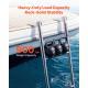 Boat Ladder, 4 Steps, Stainless Steel Telescoping Folding Swim Deck Ladder For Rear Entry Inboard, Heavy Duty 900 Lbs Capacity With Wide Anti-Slip Steps, For Outboards, Yacht, Pontoon Boats