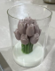 Tulip candle cup-pink-random fragrance-mixed wax-1 cup - Option1