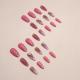 Almond Double French Fake Nails