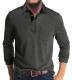 Mens Long-sleeve Lapel T-shirt Winter Base Layer Top