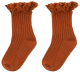 Lace socks-khaki-L-cotton-1 pair - Option1