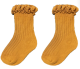 Lace socks-khaki-L-cotton-1 pair - Option1