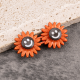Smiley face flower waist buckle-purple-alloy-1 pair - Option1