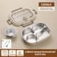 Diamond lunch box-1500ml four-grid model + tableware soup bowl-304 stainless steel-1 set - Option1