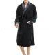 Mens Large Size Bathrobe Long Sleeve Nightgown