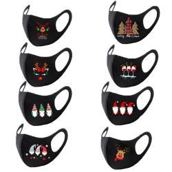 Christmas print autumn and winter ice silk mask