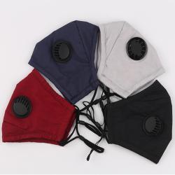 Four-layer pm2.5 cotton mask with breathing valve
