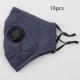 Four-layer pm2.5 cotton mask with breathing valve