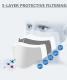 Three-layer printed adjustable ear-hook cotton mask