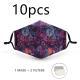 Three-layer printed adjustable ear-hook cotton mask