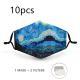 Three-layer printed adjustable ear-hook cotton mask