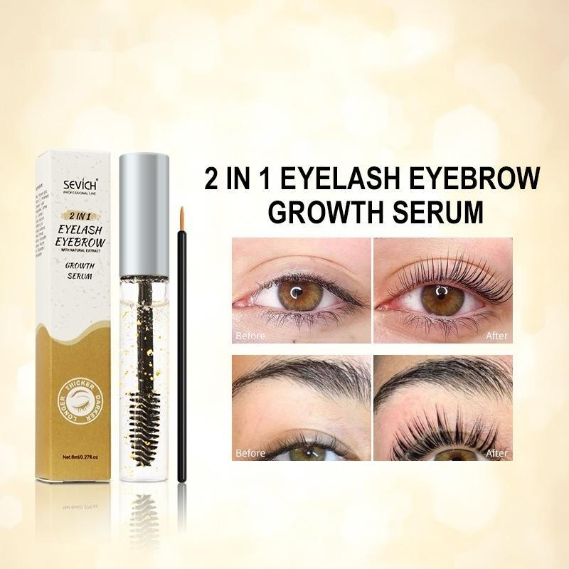 Gold Foil Eyelashe Essence Moisturizing And Nourishing Natural Thick Fine Brush