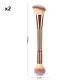 Soft Wool Portable Makeup Double-headed Copper Tube Highlight Brush