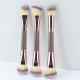 3 PCs Double-ended Makeup Brush Suit Soft Foundation Shading Brush Beauty Tools