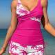 Womens Two-Piece Swimsuit With Cross-Back Top And Shorts