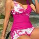 Womens Two-Piece Swimsuit With Cross-Back Top And Shorts
